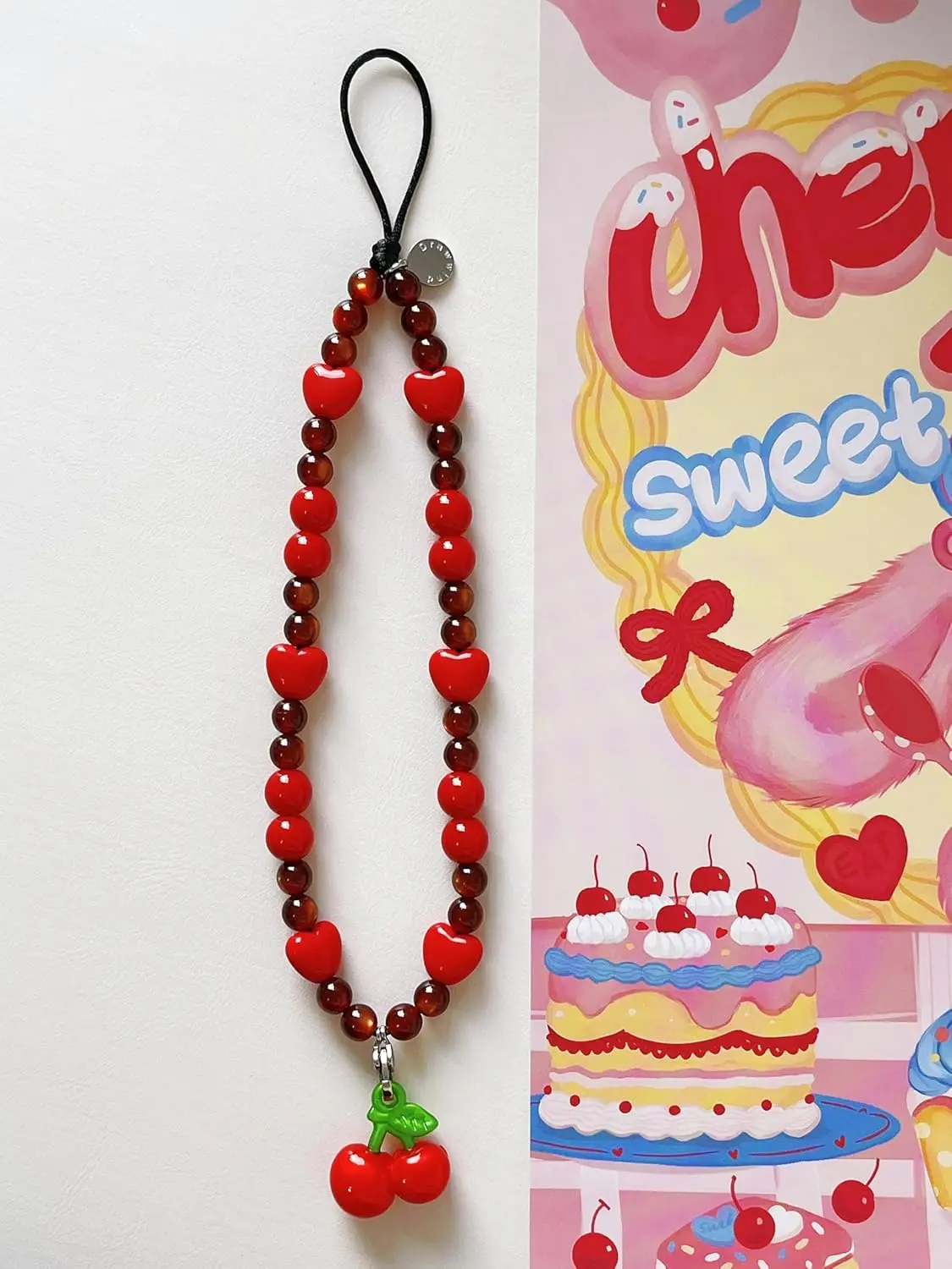 Cute Beaded Phone Charm Wrist  - Phone Accessories Usa のレビューと価格