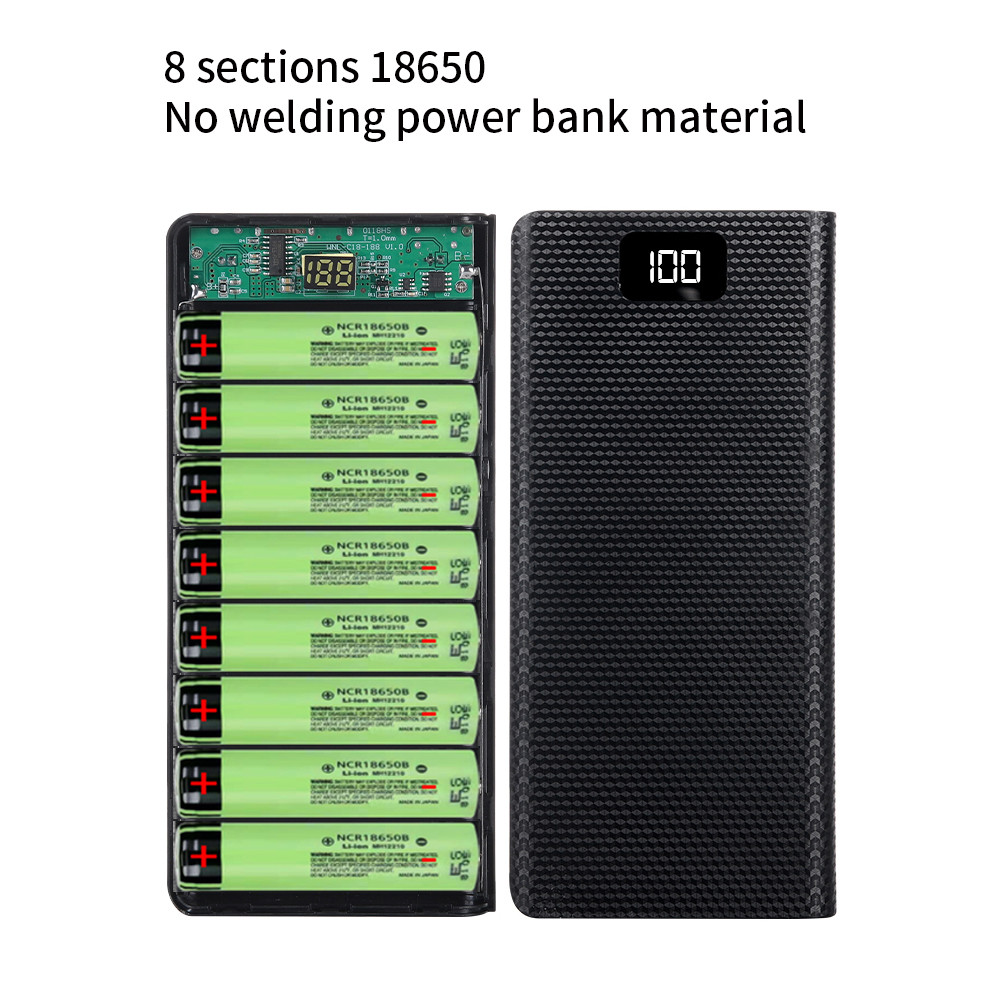 DIY 8*18650 Battery Power Bank - Portable Charger 20000Mah のレビューと価格