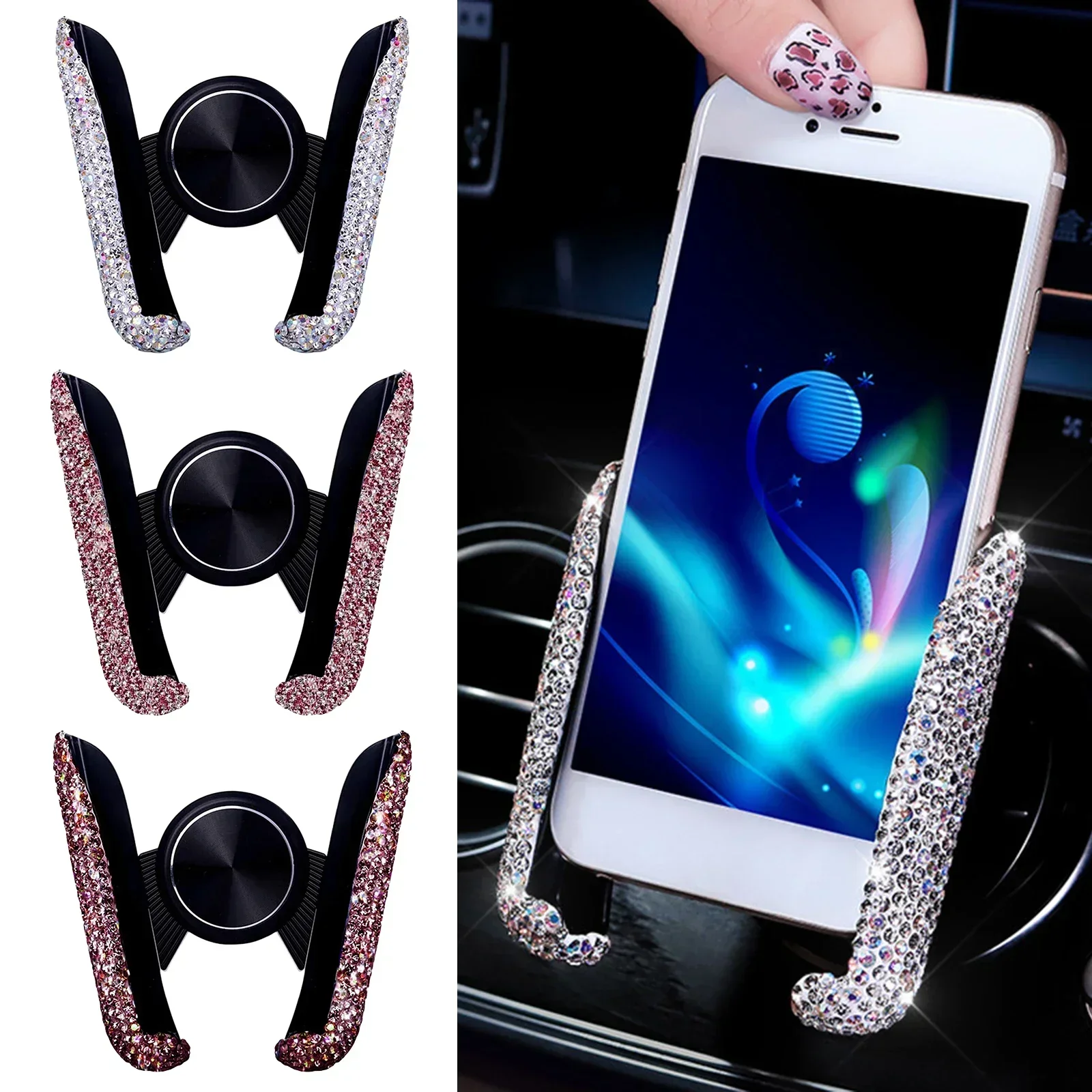 NEW Car Phone Holder Diamond C - Phone Accessories Android のレビューと価格