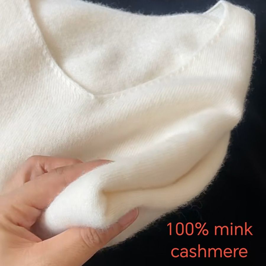 100% Mink Cashmere Sweater Wom - Phone Accessories On Top のレビューと価格