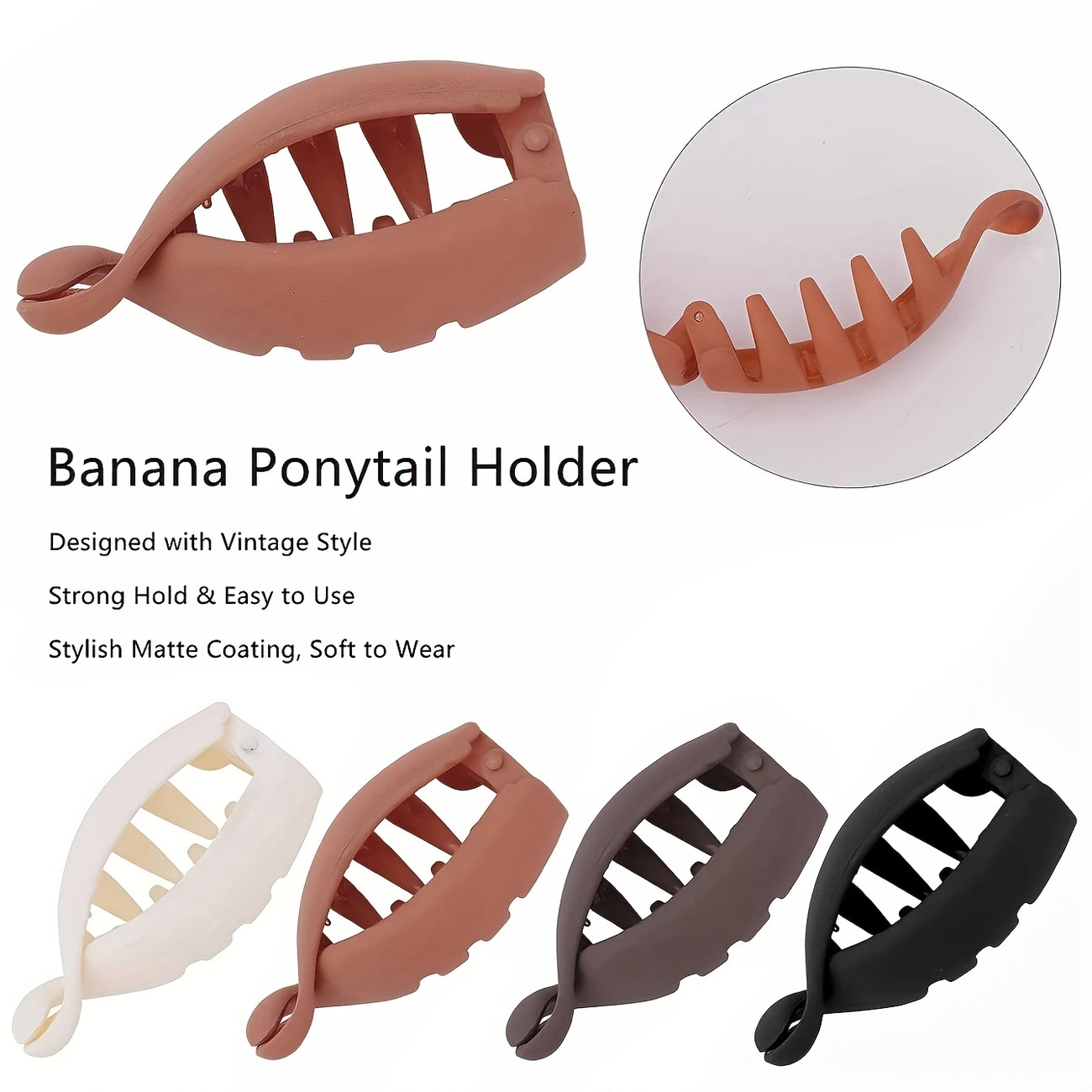 1/4pcs Twist Banana Clip Verti - Phone Accessories On Top のレビューと価格