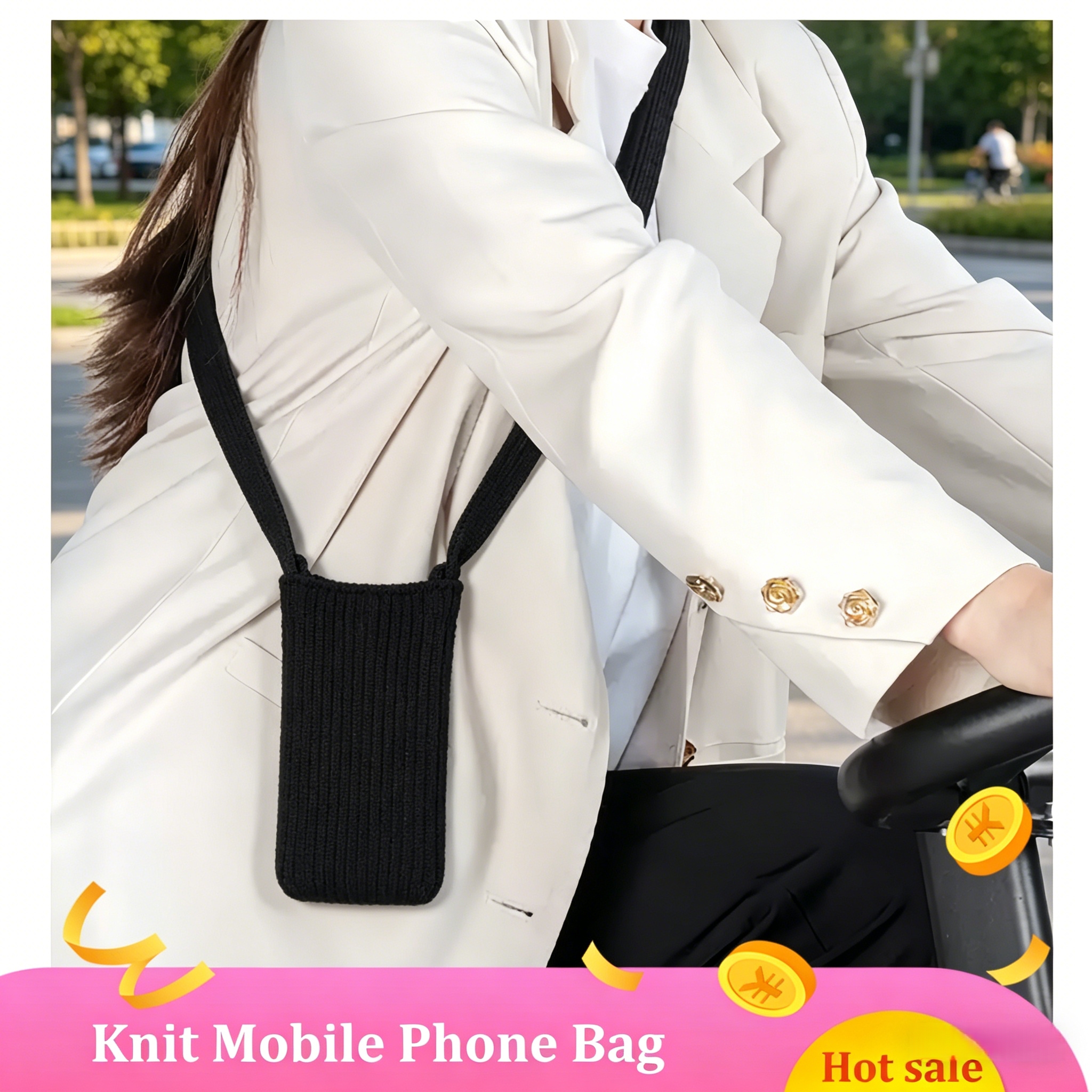 New Phone Pocket Woven Bag Sho - Phone Accessories Usa のレビューと価格