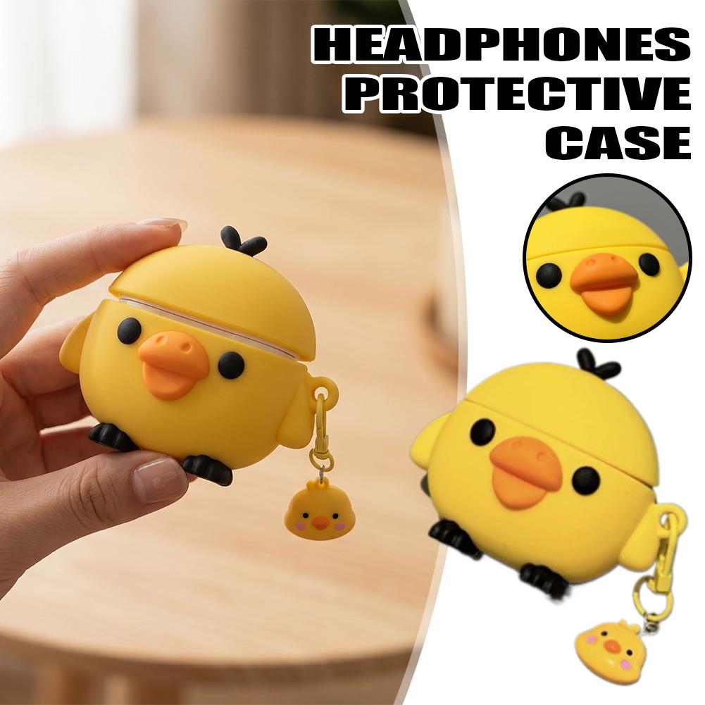 Cute 3D Yellow Chick Silicone  - Wireless Earbuds Case のレビューと価格