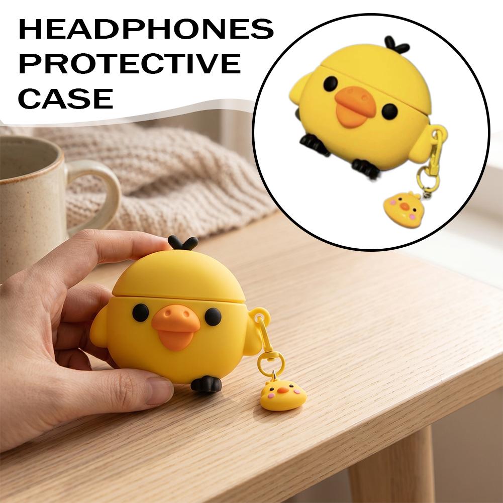Cute 3D Yellow Chick Silicone  - Wireless Earbuds Case のレビューと価格