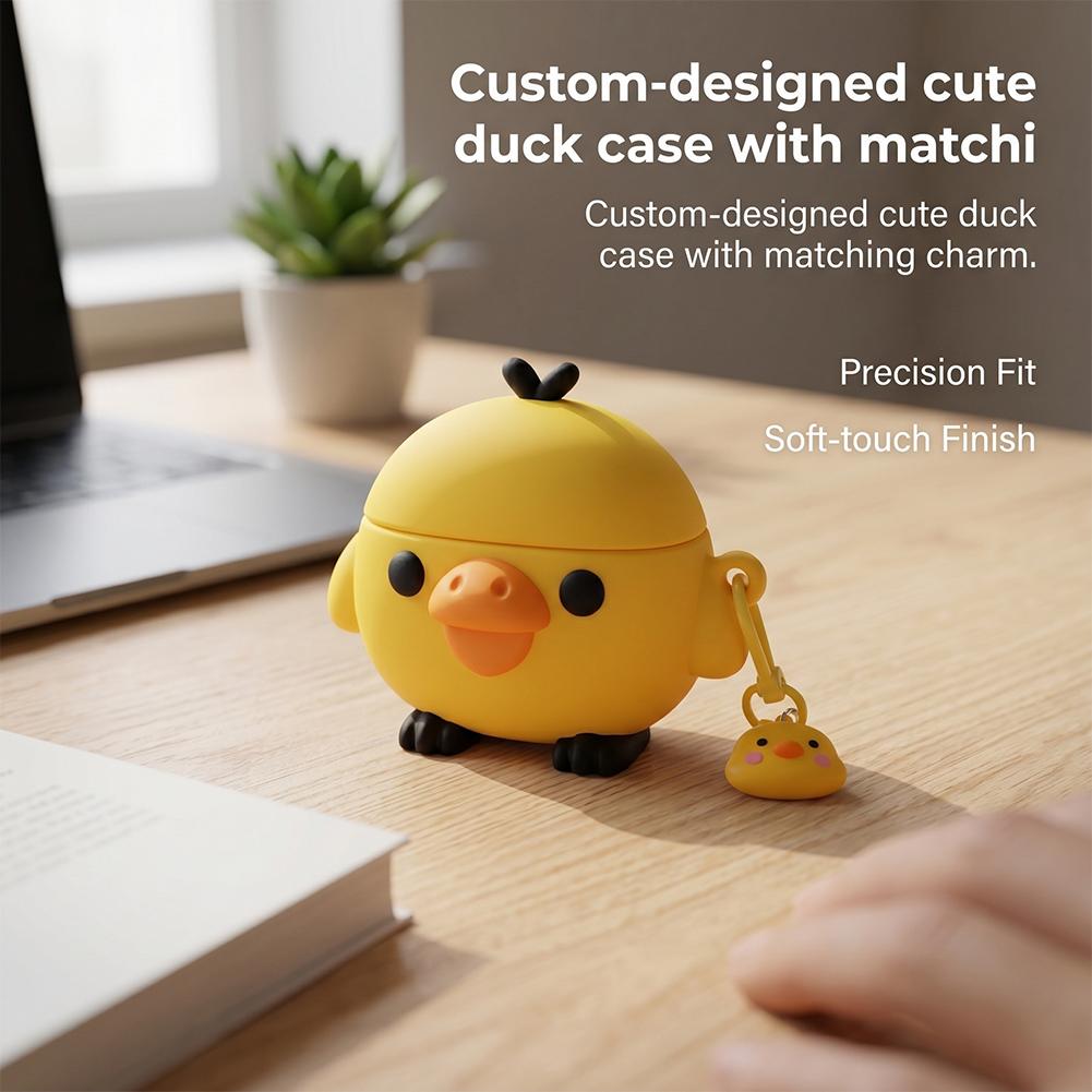 Cute 3D Yellow Chick Silicone  - Wireless Earbuds Case のレビューと価格