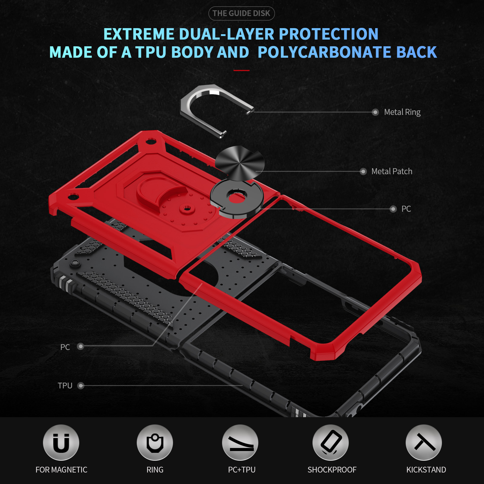 Military-grade Shockproof Phon - Phone Accessories Popsocket のレビューと価格