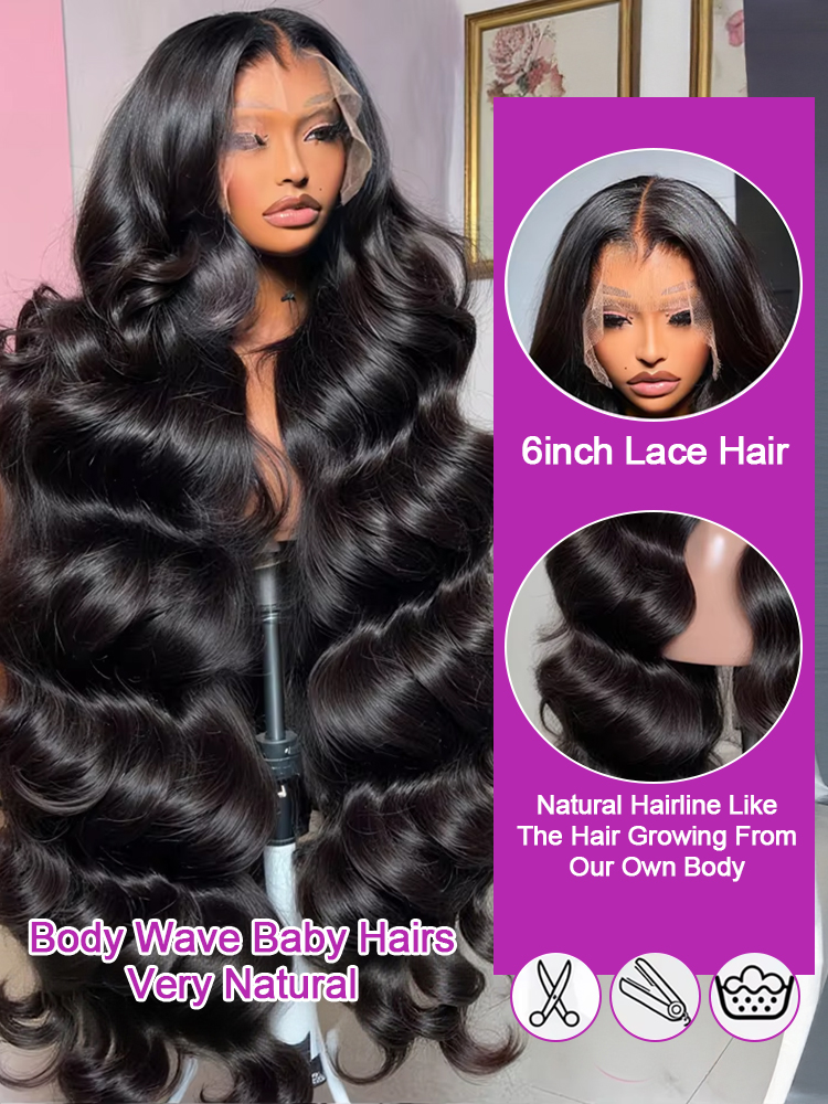 300% 13x6 Body Wave HD Lace Fr - Phone Accessories On Top のレビューと価格