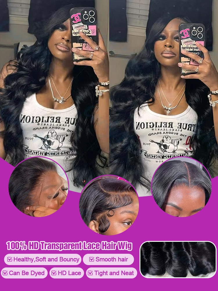 300% 13x6 Body Wave HD Lace Fr - Phone Accessories On Top のレビューと価格