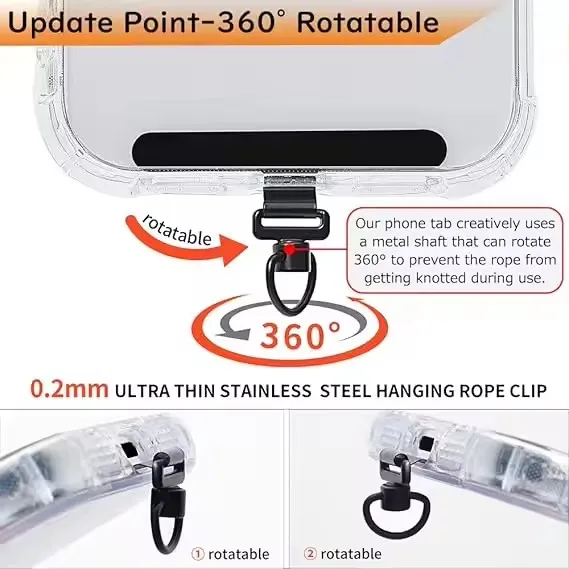 360 Rotating Phone Lanyard Cli - Phone Accessories Popsocket のレビューと価格