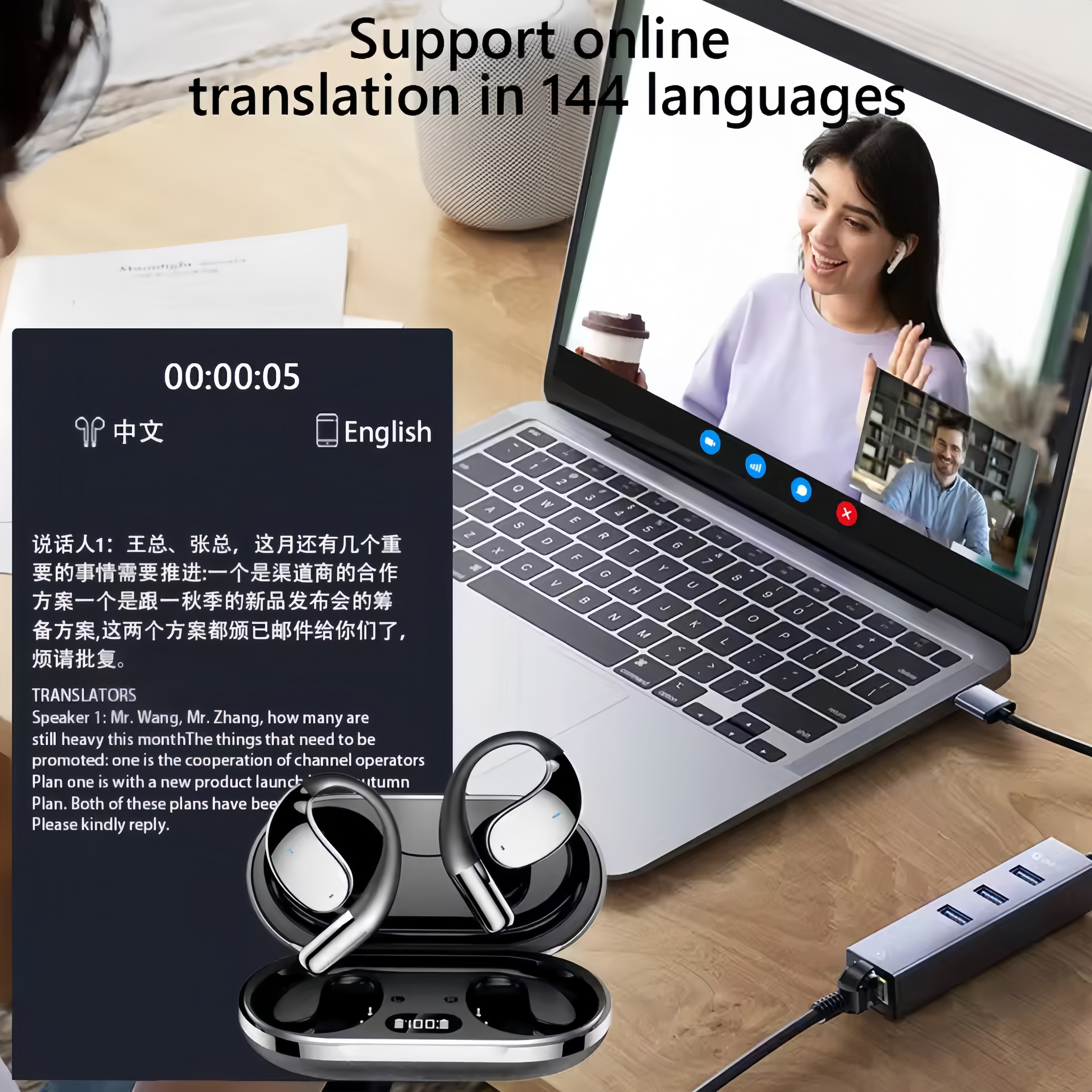 2026 New AI Translation Earbud - Wireless Earbuds Case のレビューと価格