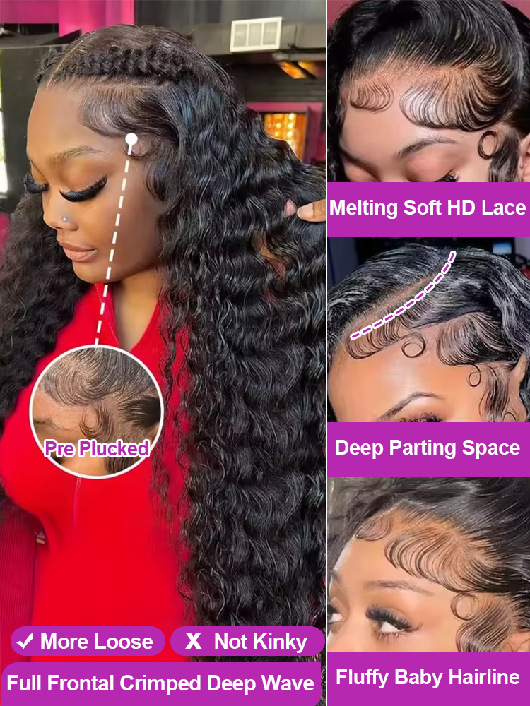 Deep Water Wave Wigs 13x4 HD T - Phone Accessories On Top のレビューと価格