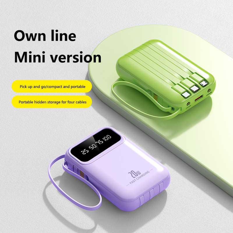 50000mAh 4 in1 Built-in Cable  - Power Bank Slim のレビューと価格