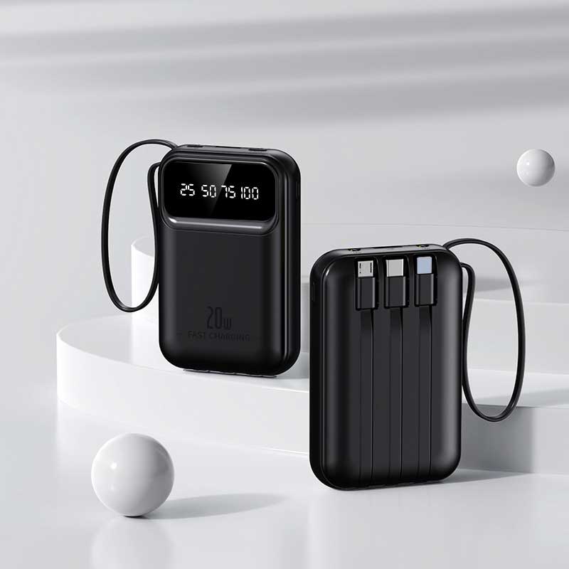 50000mAh 4 in1 Built-in Cable  - Power Bank Slim のレビューと価格
