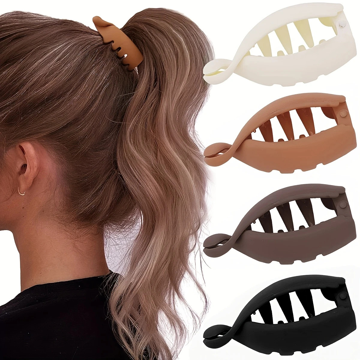 1/4pcs Twist Banana Clip Verti - Phone Accessories On Top のレビューと価格